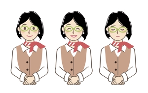 moco (mocopon)さんのやり手の女性営業社員（20代後半〜30代前半くらい）のチャットアイコン用キャラクターデザインへの提案