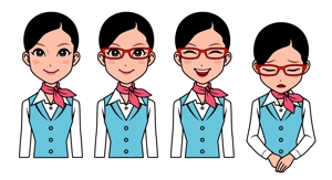 illustyasan (illustyasan)さんのやり手の女性営業社員（20代後半〜30代前半くらい）のチャットアイコン用キャラクターデザインへの提案
