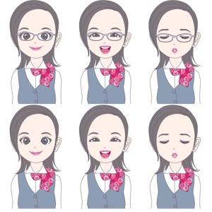 mamikaru (mamikaru)さんのやり手の女性営業社員（20代後半〜30代前半くらい）のチャットアイコン用キャラクターデザインへの提案