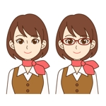 torimura (j_mamesuke)さんのやり手の女性営業社員（20代後半〜30代前半くらい）のチャットアイコン用キャラクターデザインへの提案