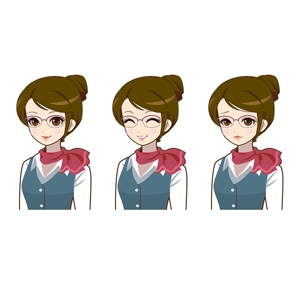 makiko_f (makiko_f)さんのやり手の女性営業社員（20代後半〜30代前半くらい）のチャットアイコン用キャラクターデザインへの提案