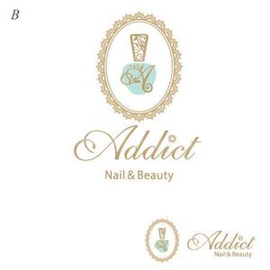 ナカムラ*コウ (studioWB)さんのネイルサロンのロゴ　　Nail＆Beauty　Addictへの提案