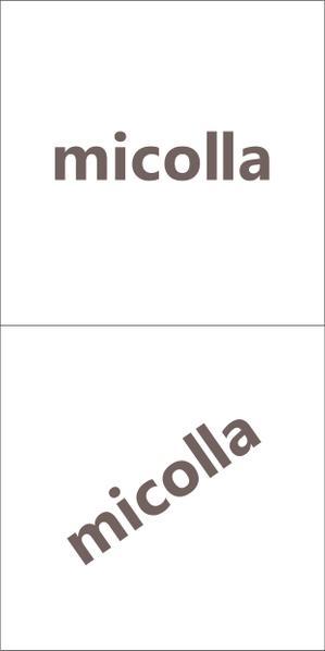 佐藤 (bodhy)さんのファッションアイテムブランド「micolla」のロゴ作成への提案