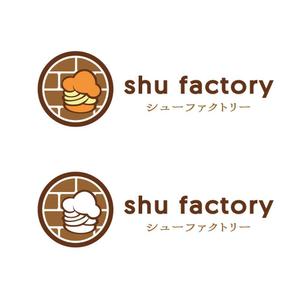 Osumi (Osumibuhi)さんのシュークリームショップ「shu factory」のロゴ制作への提案