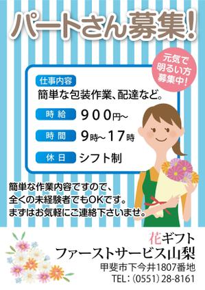Kenshi (kenshi_1000ga)さんの求人　ギフトショップのパートさん募集　新聞折り込みA4への提案