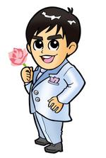 フク (yokotanaka)さんの仙台王子(グルメブロガー)のキャラクターデザインへの提案