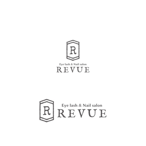 Yolozu (Yolozu)さんのまつ毛エクステンションとネイルのサロン「REVUE」のロゴへの提案