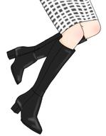 nonoco (nonoco0919)さんのロングブーツを履いた女性の脚のイラスト制作への提案