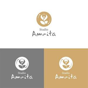  nobuworks (nobuworks)さんの世界各国のダンス＆ヨガのスタジオ「Studio Amrita」のロゴへの提案