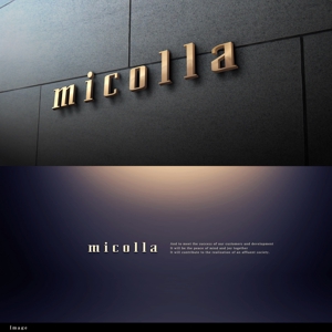Riku5555 (RIKU5555)さんのファッションアイテムブランド「micolla」のロゴ作成への提案
