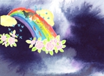 あるい (arui_0525)さんの虹の橋と動物の綺麗なイラストへの提案