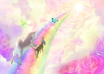 noen ()さんの虹の橋と動物の綺麗なイラストへの提案