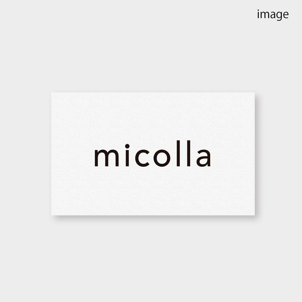 ファッションアイテムブランド「micolla」のロゴ作成