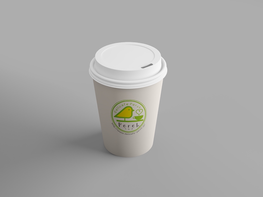 カフェのプラカップなどに使用するデザイン