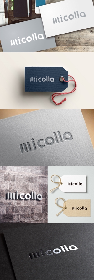 Kiwi Design (kiwi_design)さんのファッションアイテムブランド「micolla」のロゴ作成への提案