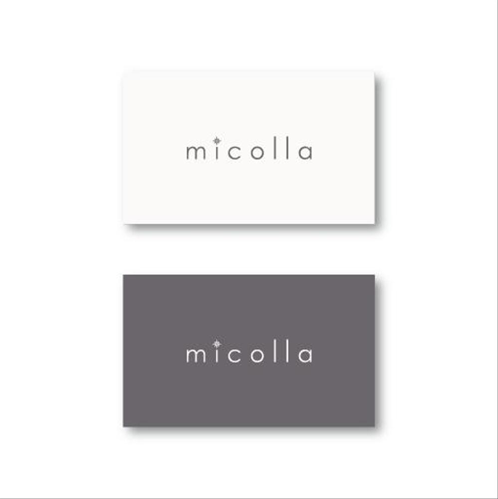 ファッションアイテムブランド「micolla」のロゴ作成