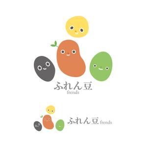 MY (lemon98v0e0v)さんの集まるお店「ふれん豆」のキャラとロゴの作成募集　豆粒が集まってる親しみやすいイメージへの提案
