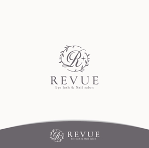 DeeDeeGraphics (DeeDeeGraphics)さんのまつ毛エクステンションとネイルのサロン「REVUE」のロゴへの提案