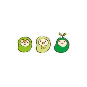 みず ()さんの集まるお店「ふれん豆」のキャラとロゴの作成募集　豆粒が集まってる親しみやすいイメージへの提案