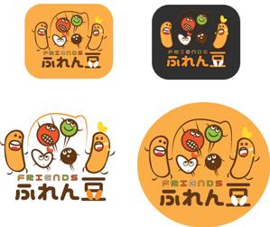 arc design (kanmai)さんの集まるお店「ふれん豆」のキャラとロゴの作成募集　豆粒が集まってる親しみやすいイメージへの提案