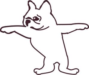 ココロノデトックス ()さんの犬が前足２本でしがみついている後ろ姿のかわいいイラストへの提案
