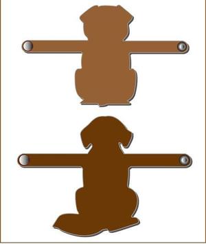 Lefty Satow (satow01)さんの犬が前足２本でしがみついている後ろ姿のかわいいイラストへの提案
