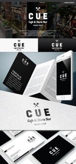 take5-design (take5-design)さんのカフェ＆ダーツバー『Cue』のロゴへの提案