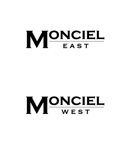 to_001 (to_001)さんのマンションネーム「Monciel East West」のロゴへの提案