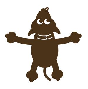 田中　威 (dd51)さんの犬が前足２本でしがみついている後ろ姿のかわいいイラストへの提案