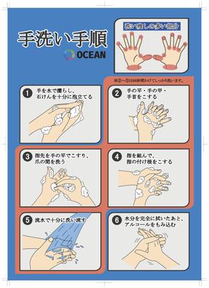 FuyukoG (whoyou)さんの食品工場用　「手洗い手順」のポスターデザイン(A3サイズ)への提案