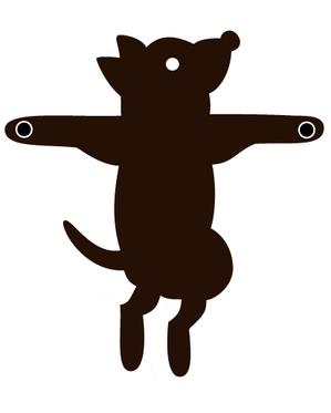 eri (eee7)さんの犬が前足２本でしがみついている後ろ姿のかわいいイラストへの提案