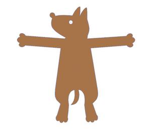 Notorious ()さんの犬が前足２本でしがみついている後ろ姿のかわいいイラストへの提案