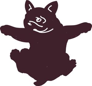 ココロノデトックス ()さんの犬が前足２本でしがみついている後ろ姿のかわいいイラストへの提案