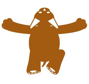 ki-mi  (ki2116)さんの犬が前足２本でしがみついている後ろ姿のかわいいイラストへの提案