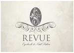 NANA DESIGN (nanadesign)さんのまつ毛エクステンションとネイルのサロン「REVUE」のロゴへの提案