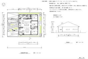 WHALE CREATIVE WORKS (win_3o)さんの平屋、狭小、3DK、夫婦＋子供一人用住宅間取り依頼への提案