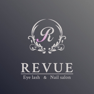 アンダー エフェクト (fjusk)さんのまつ毛エクステンションとネイルのサロン「REVUE」のロゴへの提案