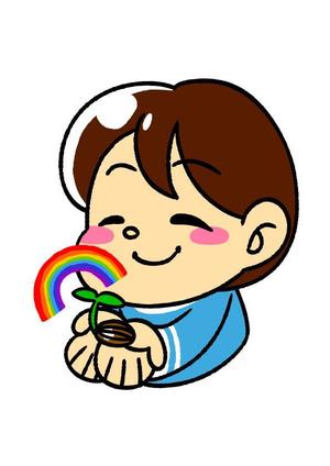 カワダ (kawada01)さんの虹と種をテーマにしたキャラクターデザインへの提案