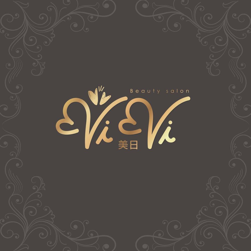 美容室　「ViVi」「美日」のロゴ