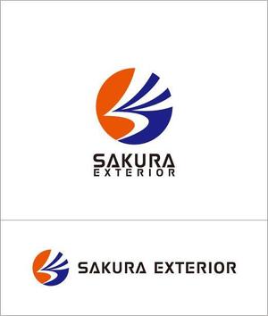 z-yanagiya (z-yanagiya)さんの建設業｢株式会社 桜創建｣及びｴｸｽﾃﾘｱ工事ｻﾌﾞﾈｰﾑ[SAKURA EXTERIOR]のロゴ,社文字への提案