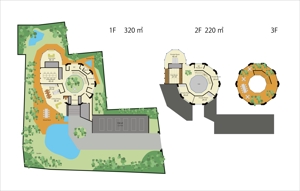 ペンギン WORKS (yutahana2)さんの家の新築の外観デザイン案募集・外観パース図　デザインイメージ概略有への提案