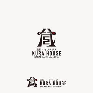 edesign213 (edesign213)さんの家具・インテリアのお店　「KURA　HOUSE」のロゴへの提案