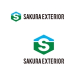Hdo-l (hdo-l)さんの建設業｢株式会社 桜創建｣及びｴｸｽﾃﾘｱ工事ｻﾌﾞﾈｰﾑ[SAKURA EXTERIOR]のロゴ,社文字への提案