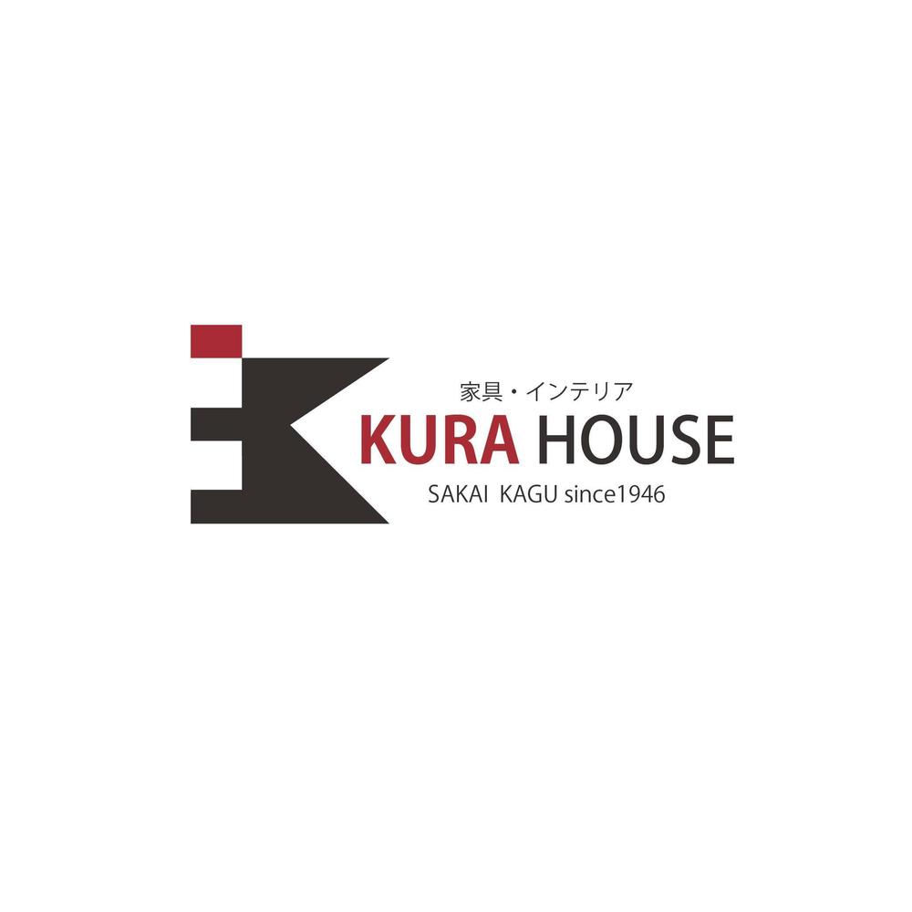 家具・インテリアのお店　「KURA　HOUSE」のロゴ