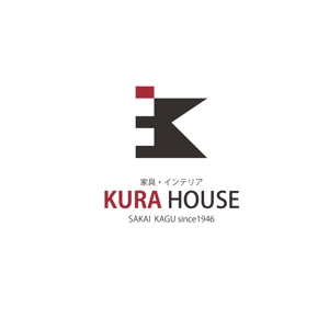 yuDD ()さんの家具・インテリアのお店　「KURA　HOUSE」のロゴへの提案