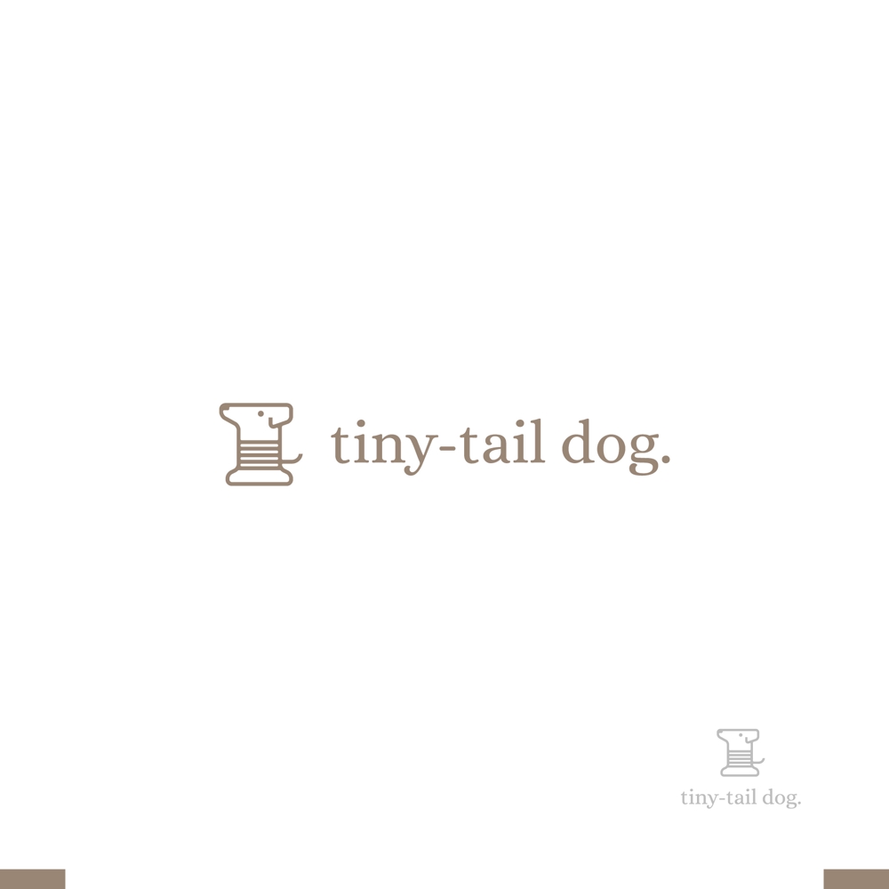 ハンドメイド犬服の販売 と犬服教室「tiny-tail dog.」のロゴ作成依頼