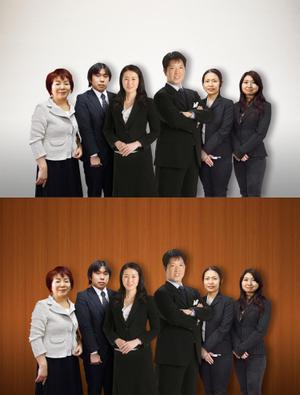 4030 (tacs_kubota)さんの職員6人の集合写真の修正作業（Photoshop等を使った合成写真の制作）への提案