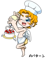 地獄丸 (kazuntab)さんのマスコット人形「天使のケーキ屋さん」のイラストへの提案