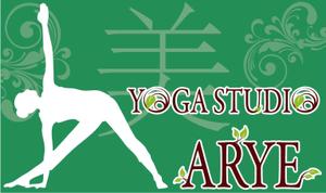 K-Design (kurohigekun)さんのヨガスタジオ「arye」の看板への提案