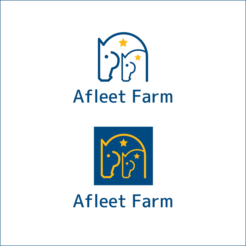 競走馬の生産・育成牧場「アフリートファーム」のロゴデザイン